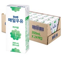 매일유업 매일우유 멸균 저지방 1% 200ml 24팩 멸균우유, 상세페이지 참조
