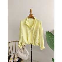 허니제이 / 헬로 포켓 하이넥 스트링 바람막이 야상 점퍼(6color)