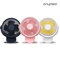 애니클리어 휴대용 탁상용 집게형 충전식 USB 선풍기 클립스탠드팬 PDB-CSF10 4.5인치, 안전망