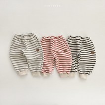 겨울 유아 곰돌이 기모 팬츠 여아 남아 아기 아동 어린이 키즈 유아동 스트라이프 바지