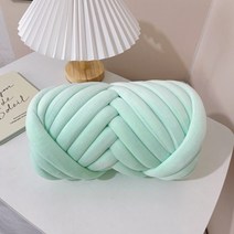 자이언트얀 빅얀 암니팅 핸드니팅 패드릭얀 꽈배기쿠션 두꺼운털실 방석뜨기 점보실, 재료 팩, 포화판 아분회