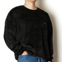 바보사랑 남성 겨울 커플 시밀러룩 양털 맨투맨 티셔츠.디작소