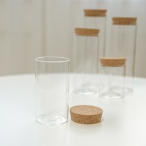 코르크 마개 유리병 밀폐 용기 유리공병 코르크병 1호, 4호(6x18cm)