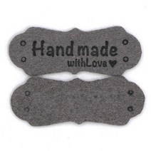 수제 라벨 가죽 손으로 만든 모자 청바지 가방 바느질 액세서리 뜨개질 DIY 공예 41x16mm20 개, 03 2