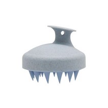 환경 친화적 인 밀짚 실리콘 샴푸 브러시 헤드 바디 두피 마사지 빗 가정용 목욕 스파 청소 관리 도구, [02] Blue