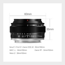 캠코더렌즈 카메라렌즈 TTArtisan-풀 프레임 50mm F2.0 미러리스 카메라 렌즈 Nikon Z Canon Fuji X Olypu, 03 E-card_02 Silver
