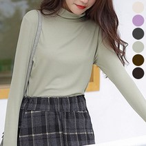 여성용 베이직 컬러 목폴라 CST1556