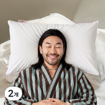 아늑앳홈 고중량 60수 순면 노홍철 호텔 베개, 호텔 베개 본품(솜+커버), 2개
