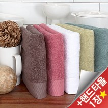 [송월타월] 호텔용 190g 5장+핸드타올 1장, 흰색