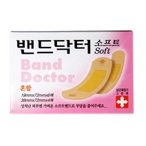 [밴드닥터] 소프트 밴드, 10매입 x 1개, 혼합형 (19 x 72mm, 38 x 72mm), 1개