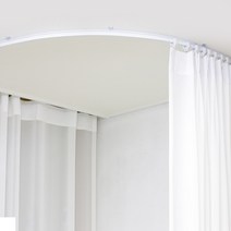 윈도우드레스 라운드 커튼레일 소 14자, 화이트, 1개