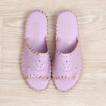 더와이 여성용 펀칭 거실슬리퍼, 연보라, 1개