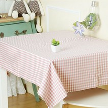찬미디자인 2인용식탁보 미니체크, 인핑, 108x108cm