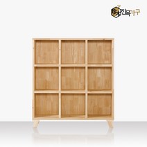 진목가구 삼나무 원목 책장 3단9칸 거실용 서재용