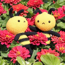 곰의 작은집 DIY 인형만들기 손뜨개&코바늘인형_꿀벌, 노란색, 1개
