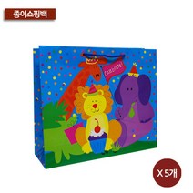 종이쇼핑백 동물농장 (3가지사이즈), 5장