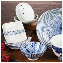 일본 가정식 밥공기/면기/플레이트, 일본 가정식 정사각 플레이트(D)