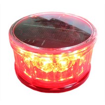 태양광 자석부착식 경광등 SWL-M12R LED경광등 타워크레인경광등 경운기 특수차량야간안전경고등, 적색