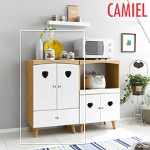 [기간한정 5% 할인이벤트][까미엘]하트 900 수납장(SS_AD0020), 오크화이트