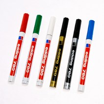 에딩 에딩e-780 페인트마카 팁교체 가능(1)-0.8mm 가는닙 흑 청 적 녹 동색 백색 금색 은색, 백색(S507097)