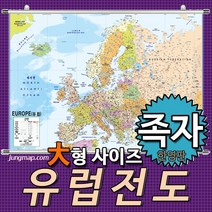 (정맵) 유럽전도 소-중-대 코팅형-족자형-롤스크린형 택1 유럽지도, 210x150대형 족자형