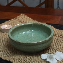 (수작업)청아한 분청 굽찬기 3호, 그린