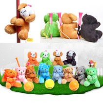 기타브랜드 동물 인형 캐릭터 골프티 샤프트에 장착 곰돌이 Tee, 강아지 주황색