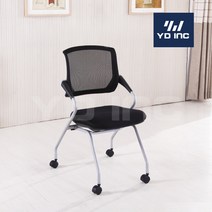 [와이디] 그레이브 메쉬 컴퓨터 책상 의자, 반고정형_블랙(YW922-31)