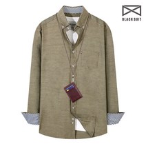 블랙수트 남성용 슬림핏 옥스퍼드 긴팔 셔츠 DN-104