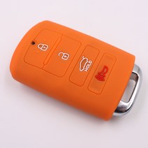 기아 올뉴 K7 스마트키 실리콘 케이스, 오렌지, 1개