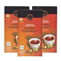 로얄티 오가닉 루이보스 40티백 허브차, 100g, 3개