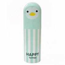 삼도 펭귄 휴대용 칫솔통, 그린, 1개