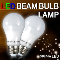 시그마램프 LED 보안등/30W/40W/55W/75W, LED 전구, [선택 02-07] LED 빔벌브램프 12W(주광색)