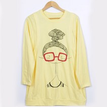 마더라이크 F.긴팔상투머리수유티- 빅사이즈 면 수유복 수유티셔츠