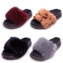 슈앤필 여성 천연퍼 털 슬리퍼 실내화 단화 스니커즈 털신 8805