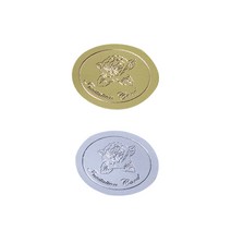 미니스티커 봉투스티커 봉합스티커 상품권스티커 금박스티커 50장, 1p, 03로즈골드(2.7x2.2)-1판(50개)