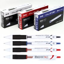 초이문구 자바 제트라인 0.5mm 12개입(갑) 초저점도 유성볼펜, 0.5mm빨강, 12개입