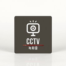 루리앤메리 014 CCTV 녹화중 포인트 안내판 아크릴사인/표지판, A 짙은밤색