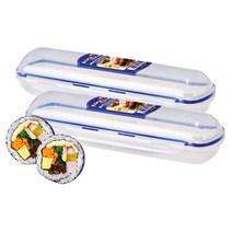 락앤락 김밥전용용기세트 - 피크닉도시락 나들이런치박스 포장케이스 플라스틱통 등산.소풍 간식 수저통 추천, 혼합색상, 2개