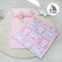 헬로베딩 순면 일체형 낮잠이불세트 분리가능형(베개솜포함), 러블리걸핑크