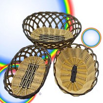 pp 상추 바구니 / 야채 용기 접시 포장 트레이 고깃집 그릇 깻잎 당근 담는 모과 라탄 바스켓 삼겹살 소쿠리 삼채반 써빙 안주 타원 쌈채소 부럼 땅콩 과자 식당용 철사 횟집 재료