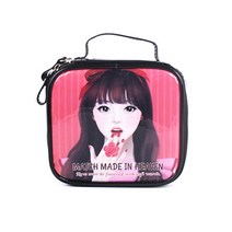 다린 에나멜 일러스트 메이크업 파우치 중형