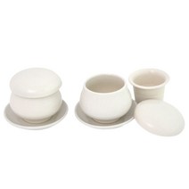 아이보리 1인 다기세트(무지)