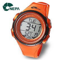 네파 50랩메모리 8알람 오토캘린더 전자시계 N237-ORANGE