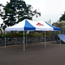 홍캐노피 알루미늄 캐노피 천막 2 x 4 m, 빨강(중앙) + 백색, 1개