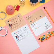 후아미 포털사이트st 마음 제작편지지 15 * 21cm 점선 편지지/세트, 혼합 - 편지봉투 10매