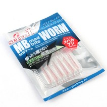 볼락 송어 락피쉬웜 1.5인치 클리어레드