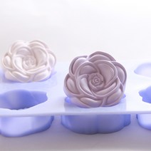 [캔들이케아] 천연 비누 만들기 재료 DIY 모음 비누베이스 / 기타재료, 까멜리아 6구 몰드