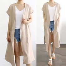스타일슈 레옹 린넨마 롱가디건
