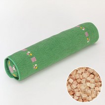 자연마을촌 경추베개 대(큐브칩), 초록